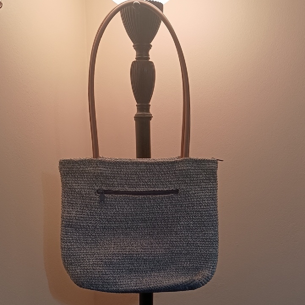 Nine & Co. Blue Gray Knit Shoulder Bag